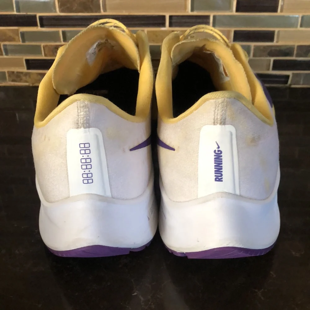 Rare Nike Running Hogben Air Zoom sneakers size 12 Lakers Colors yellow & purple